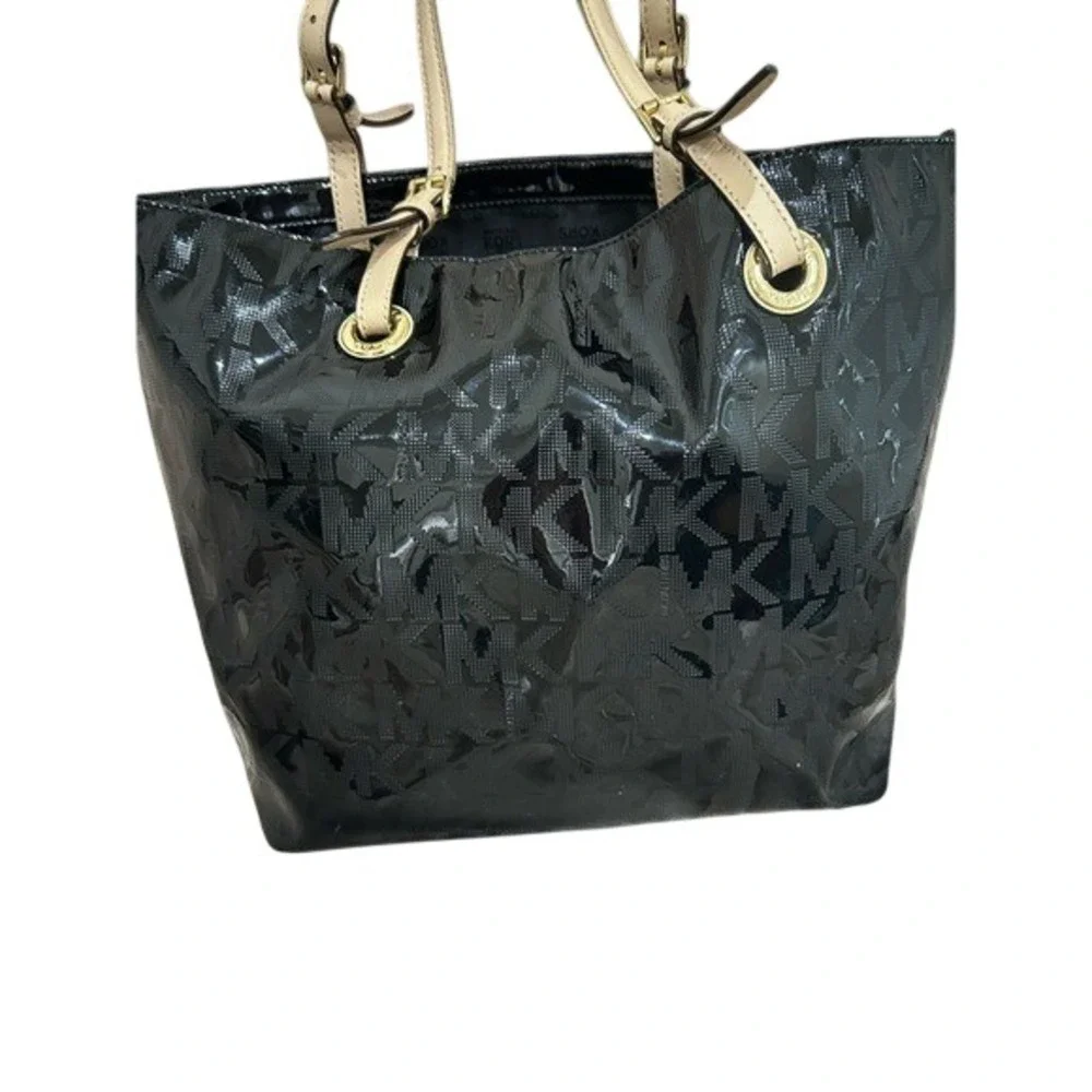 Michael Kors Black Jet‎ Set Patent Tote Maximalist Classic - Picture 2 of 12